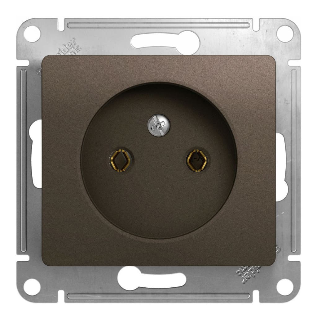 Розетка штепсельная Schneider Electric Glossa GSL000841 16А (1-местная, без заземления, шоколад)