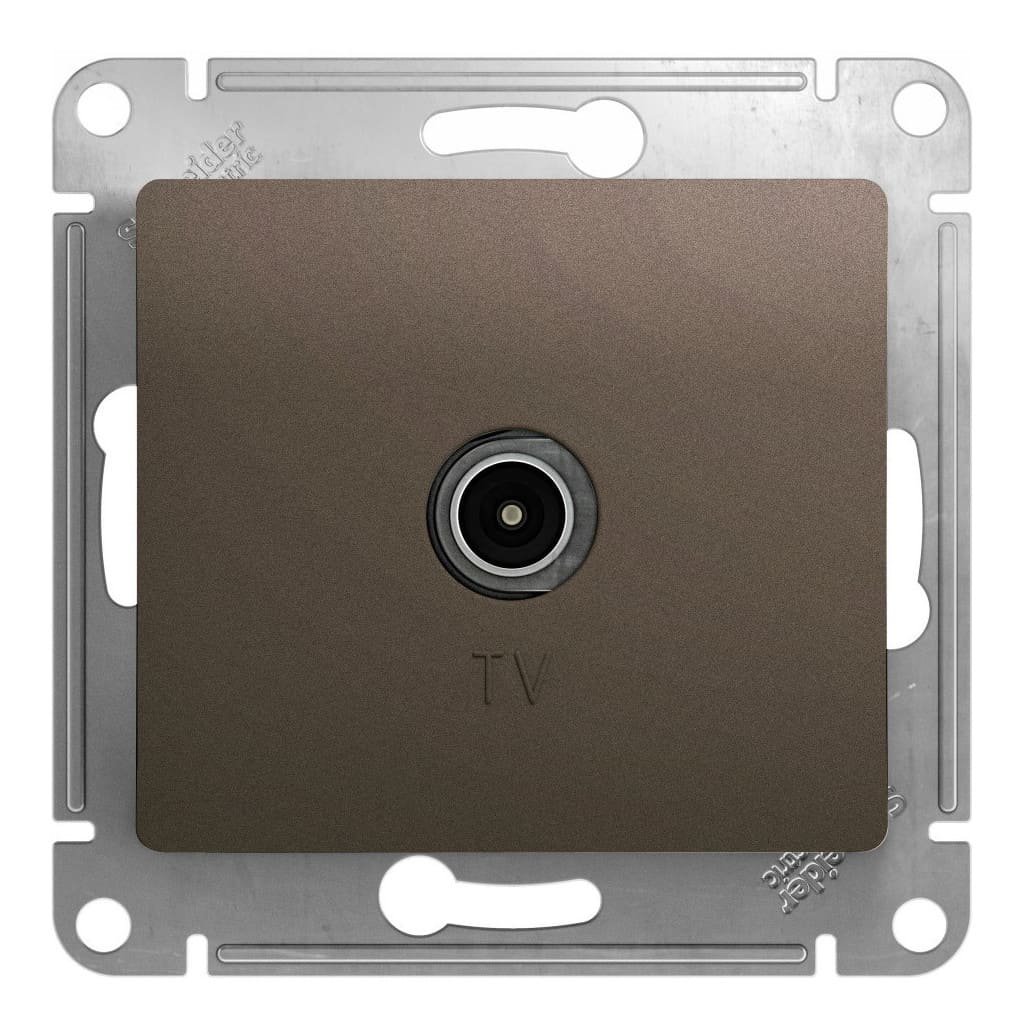 Розетка телевизионная Schneider Electric Glossa GSL000893 (шоколад)