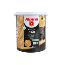 Лак для паркета и полов Alpina Аква 948103430 2,5л (шелковисто-матовый)