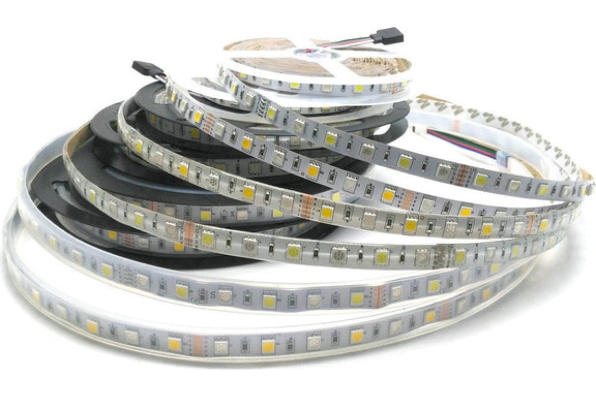 Лента светодиодная General Lighting Systems GLS-5050-60-14.4-12-IP20-RGB+3 503801 (катушка 5м)