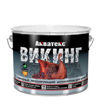 Антисептик для дерева лессирующий Акватекс Викинг 9л (орех)
