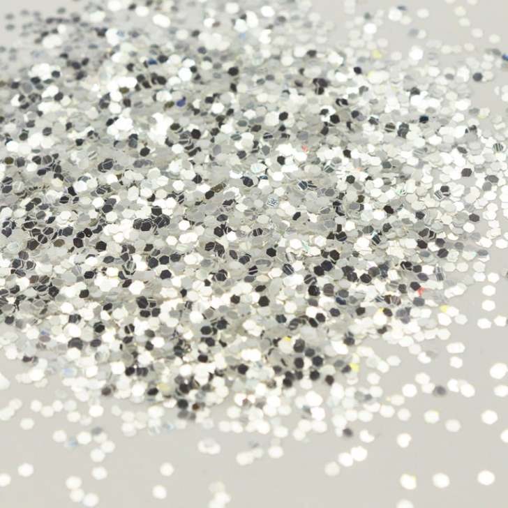 Блестки декоративные Pet Glitter 0,1 кг (серебрянный соты)