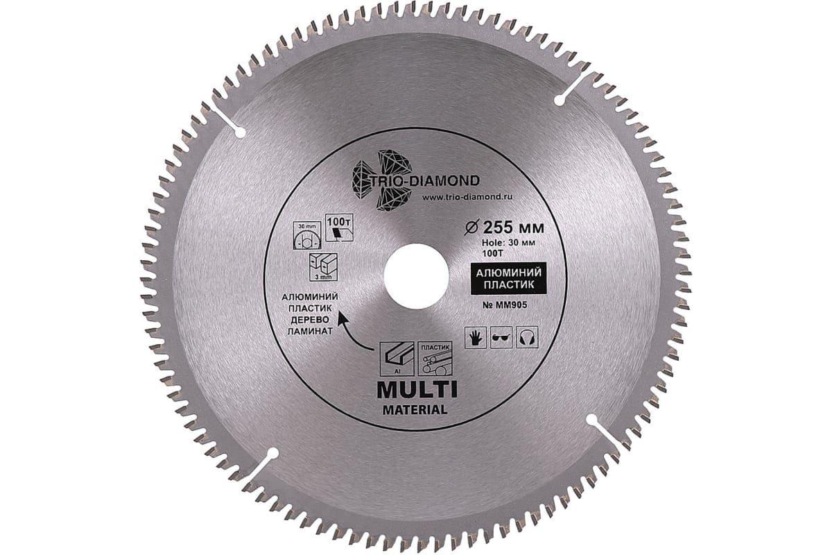 Диск пильный по мультиматериалам Trio-Diamond Multi Material ММ905 255мм 100Т 30мм