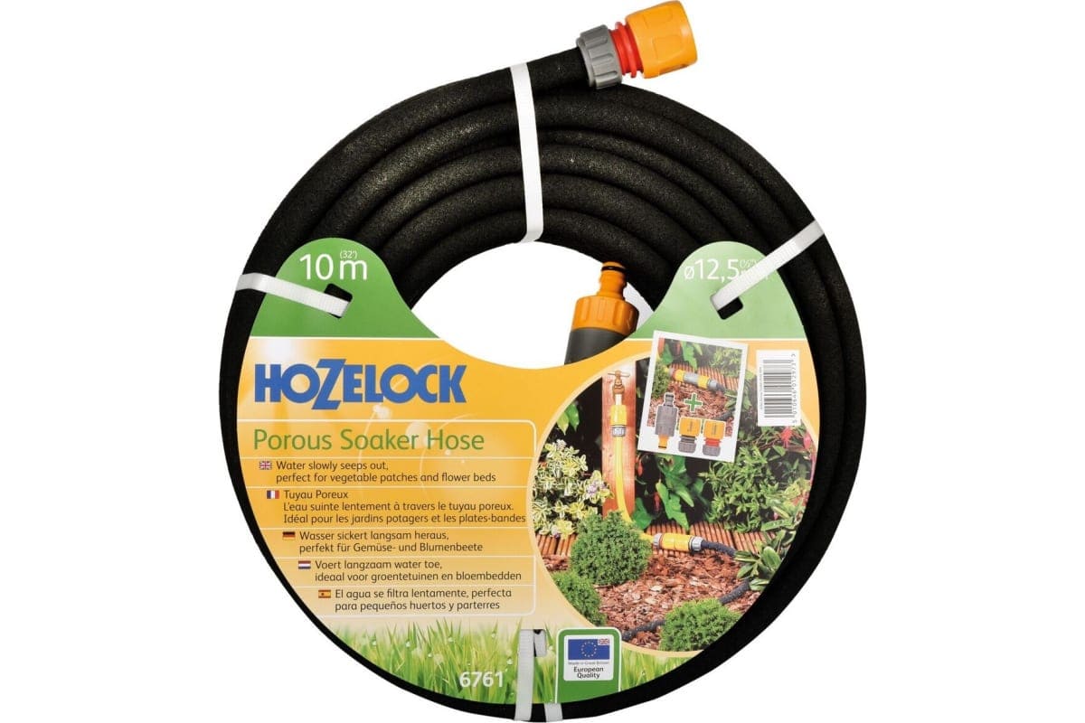 Шланг для полива HoZelock 6761 1/2 дюйма 10м (пористый, с коннекторами)