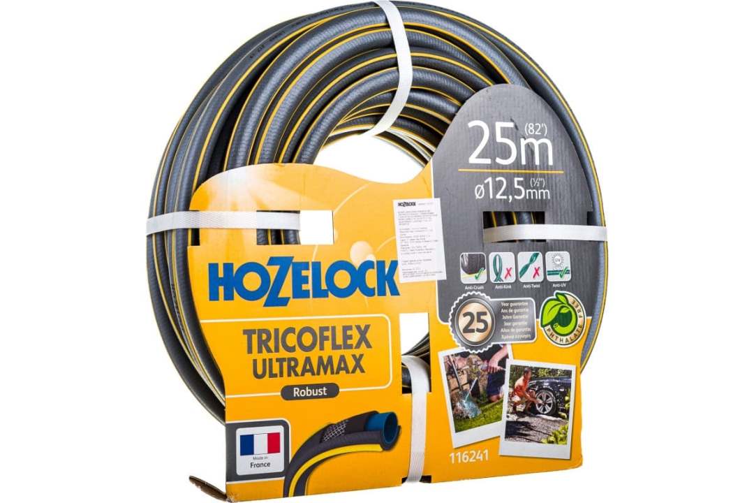 Шланг для полива HoZelock Tricoflex Ultramax 116241 1/2 дюйма 25м