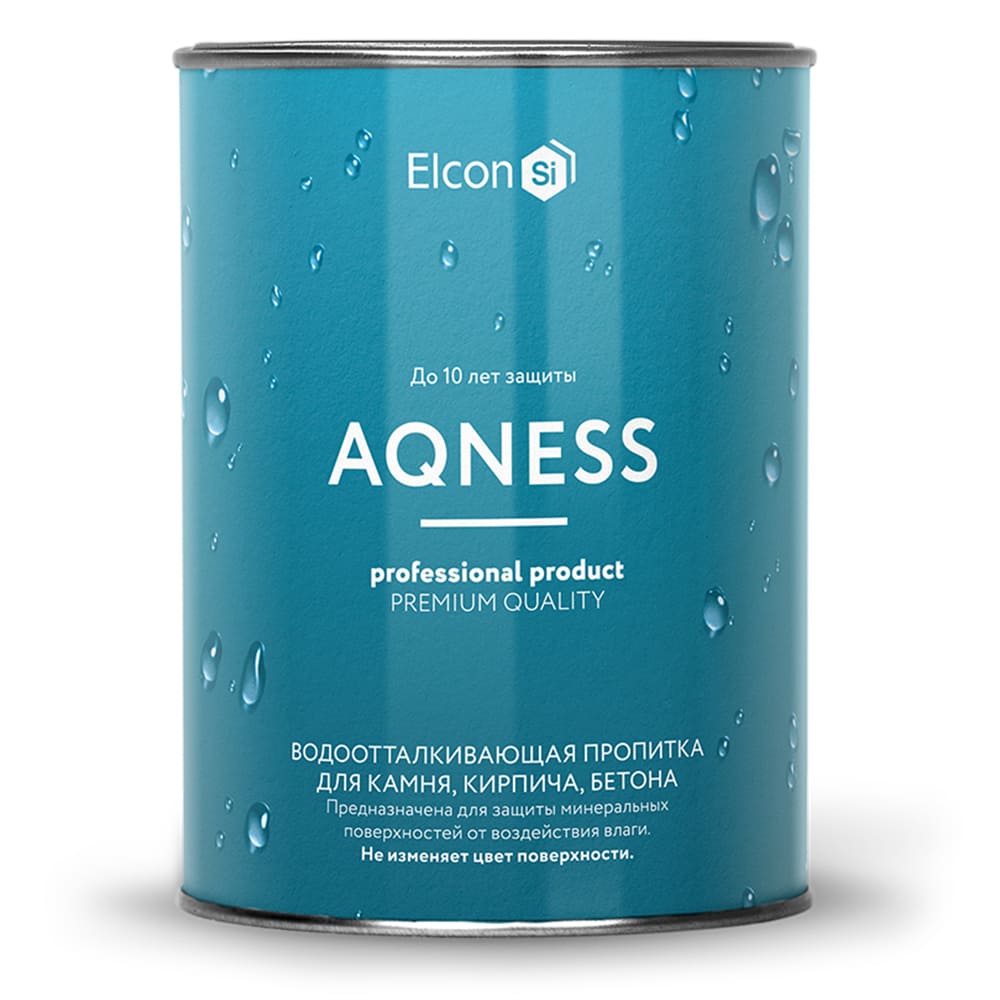 Пропитка водоотталкивающая для камня Elcon Aqness 0,9л (силиконовая, гидрофобизатор, без мокрого эффекта)