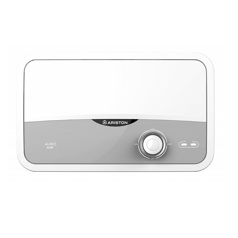 Водонагреватель электрический проточный Ariston Aures S 3.5 COM PL 3520010 (кран, душевая насадка, шланг для душа)