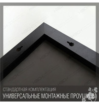Зеркало КЗСК 855 110х50 см (с фацетом, на черном алюминиевом профиле)