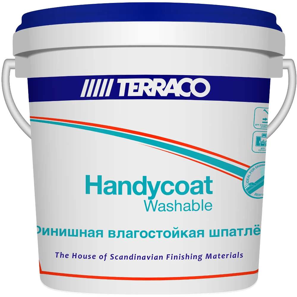 Шпатлёвка финишная влагостойкая Terraco Handycoat Washable 1,5кг