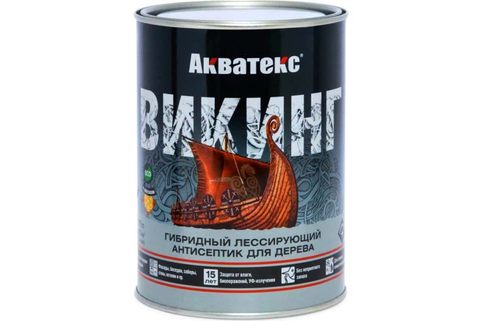 Антисептик для дерева лессирующий Акватекс Викинг 0,75л (сосна)
