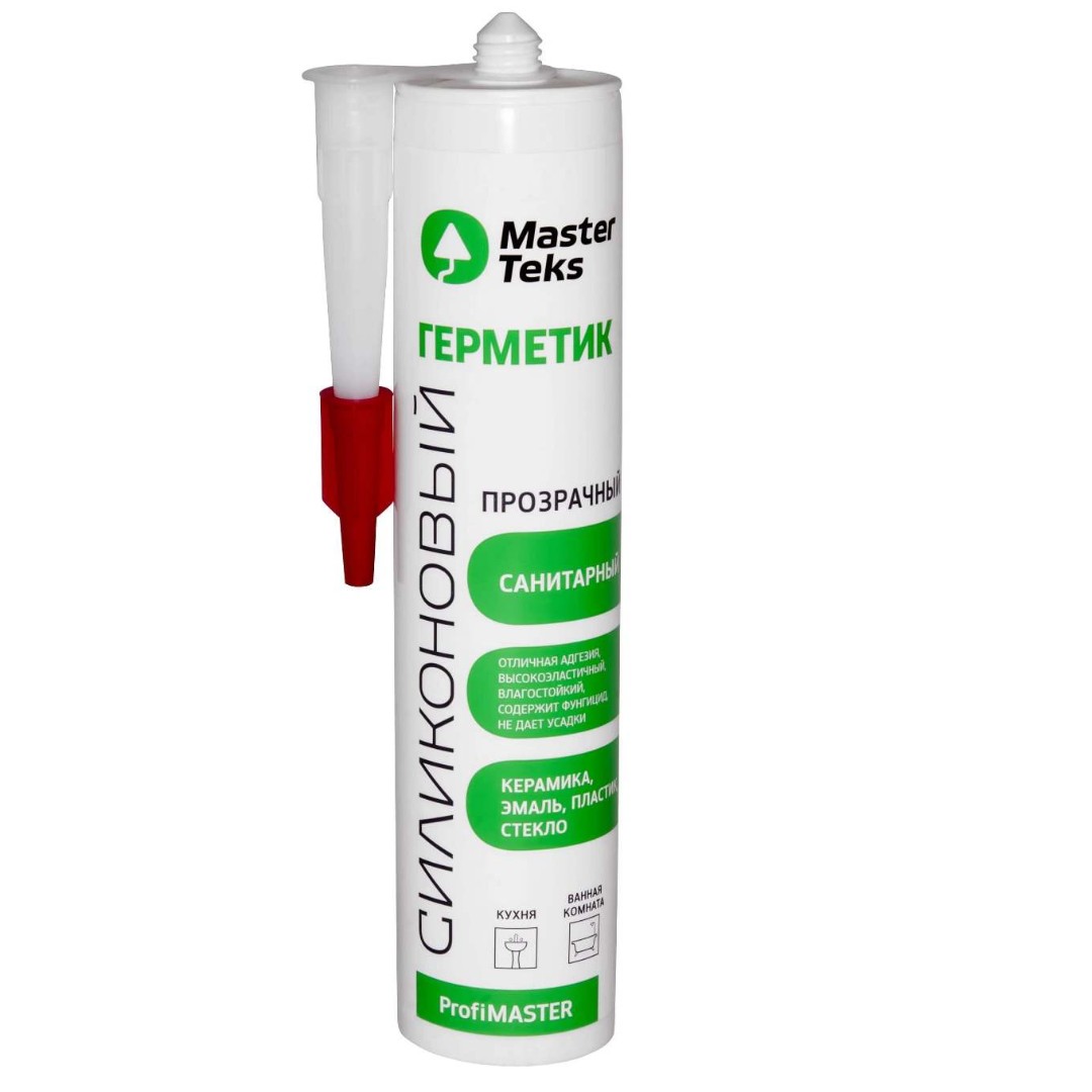 Герметик санитарный MasterTeks Profimaster 290 мл (силиконовый, прозрачный)