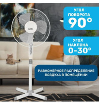 Вентилятор напольный DUX DX-1611T 60-0208 40Вт (с таймером)