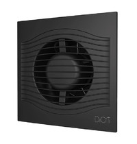 Вентилятор накладной DiCiTi Slim 4C Matt black D100 мм (обратный клапан)