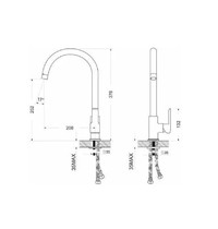 Смеситель для кухни Lemark Basis LM3605C (с высоким поворотным изливом)