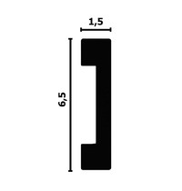 Молдинг Перфект Плюс Р33 1,5х6,5 см 2 м