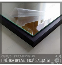 Зеркало КЗСК 855 120х50 см (с фацетом, на черном алюминиевом профиле)
