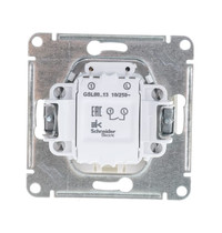 Выключатель Schneider Electric Glossa SE GSL000313 1063734 10А IP20 (1-клавишный, с подсветкой, алюминий, схема 1а)