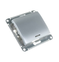 Выключатель Schneider Electric Glossa SE GSL000313 1063734 10А IP20 (1-клавишный, с подсветкой, алюминий, схема 1а)