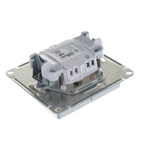 Выключатель Schneider Electric Glossa SE GSL000351 1063751 10А IP20 (2-клавишный, алюминий, схема 5)