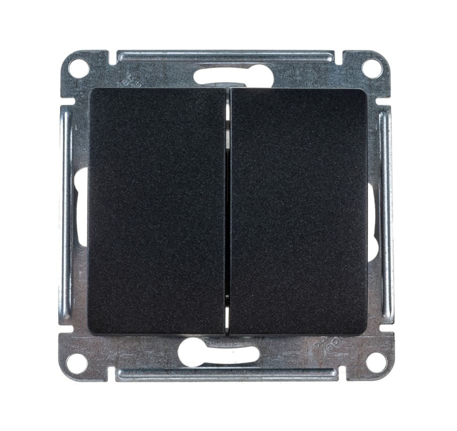 Выключатель Schneider Electric Glossa SE GSL000751 400318 10А IP20 (2-клавишный, антрацит, схема 5)