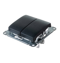 Выключатель Schneider Electric Glossa SE GSL000751 400318 10А IP20 (2-клавишный, антрацит, схема 5)