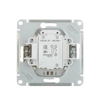 Выключатель Schneider Electric Glossa SE GSL000353 1063752 10А IP20 (2-клавишный, с подсветкой, алюминий, схема 5а)