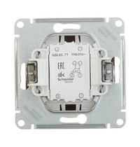 Переключатель перекрестный Schneider Electric Glossa SE GSL000771 400324 10А 10AX IP20 (1-клавишный, антрацит, схема 7)