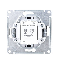 Переключатель проходной Schneider Electric Glossa SE GSL000761 400320 10А IP20 10AX (1-клавишный, антрацит, схема 6а)