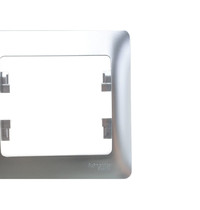 Рамка для розетки Schneider Electric Glossa SEGSL000304 1063726 (4-местная, горизонтальная, алюминий)