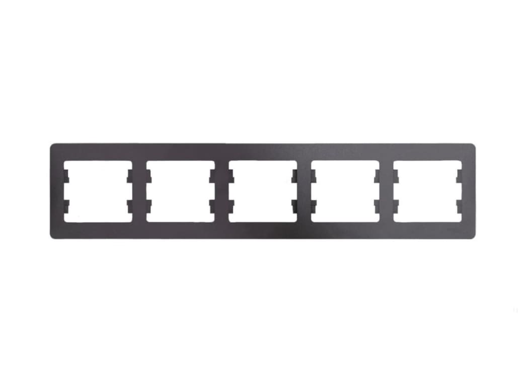Рамка для розетки Schneider Electric Glossa SE GSL000705 400481 (5-местная, горизонтальная, антрацит)