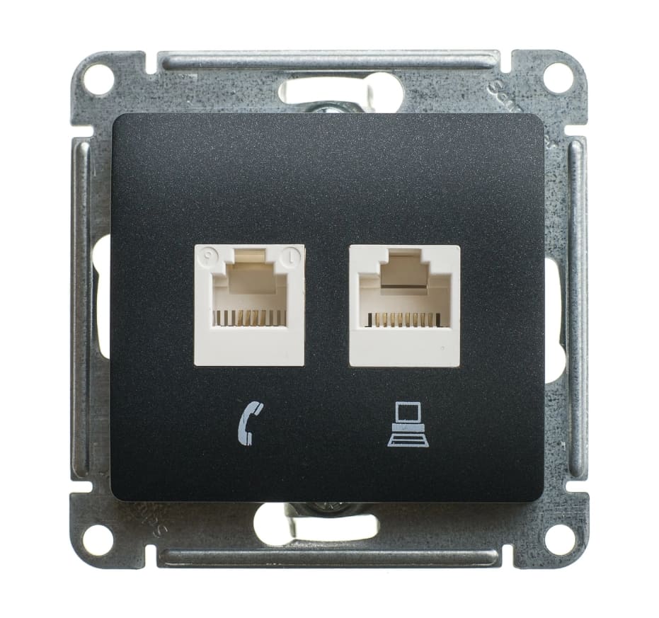 Розетка компьютерная Schneider Electric Glossa SE GSL000785KK 463572 RJ45 5E