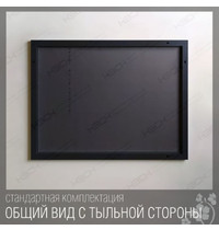 Зеркало КЗСК 855 80х130 см (с фацетом, на черном алюминиевом профиле)
