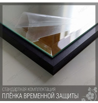 Зеркало КЗСК 855 80х130 см (с фацетом, на черном алюминиевом профиле)