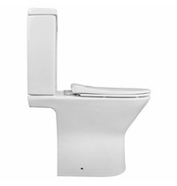 Унитаз напольный Azario Fretta new AZ-1223B безободковый c бачком и сиденьем микролиф, полипропилен. 615*370*790мм
