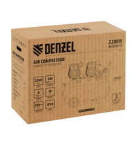 Компрессор воздушный безмасляный Denzel DLS 2200/50 58031 2200 Вт 50 л 380 л/мин (малошумный, 2х1100 Вт)