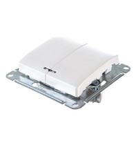 Выключатель Schneider Electric Glossa GSL000653 10A IP20 10AX (2-клавишный, схема 5а, с подстветкой, перламутр)