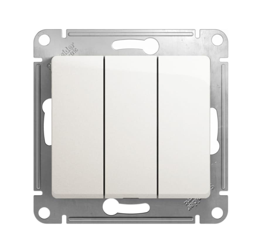 Выключатель Schneider Electric Glossa GSL000631 10A IP20 10AX (3-клавишный, схема 3, перламутр)