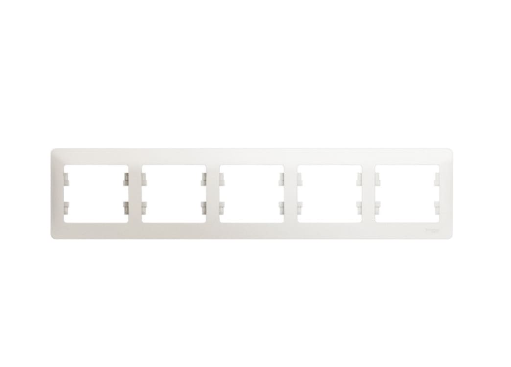 Рамка Schneider Electric Glossa GSL000605 (5-местная, горизонтальная, перламутр)